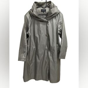 Fennelli women's metallic trench coat size 14